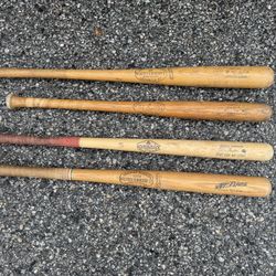 Four VTG baseball bats Wood Bat. *READ DESCRIPTION FIRST