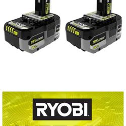 2 New Ryobi 18v 6ah High Performance Rechargeable Batteries Battery