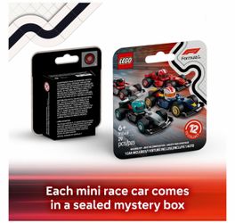 LEGO F1 Collectible Race Cars - Limited Edition Model Car Building Kit - Mystery Box for Fans of Formula 1 and Kids, Boys, and Girls,