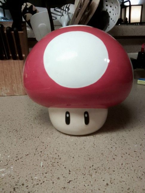 Super Mario Mushroom Cookie Jar