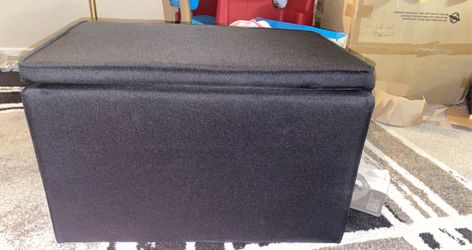 Black Storage Ottoman