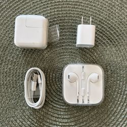 Apple Earbuds, Charging Cord/adapters 