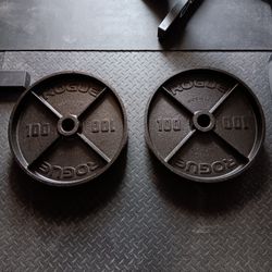 Rogue 100lb Deep Dish Olympic Plates (LIKE NEW)