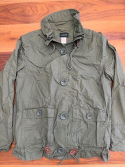 J.Crew Olive Green Cotton Utility Jacket