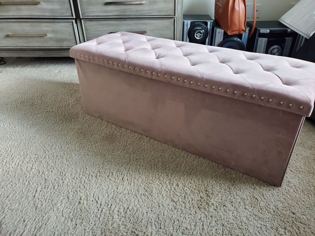 B FSOBEIIALEO Storage Ottoman Bench, Folding Tufted Ottomans with Storage