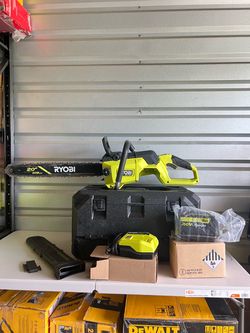 Ryobi 40V HP Brushless 20 in. Battery Chainsaw with 8.0 Ah Battery and Charger