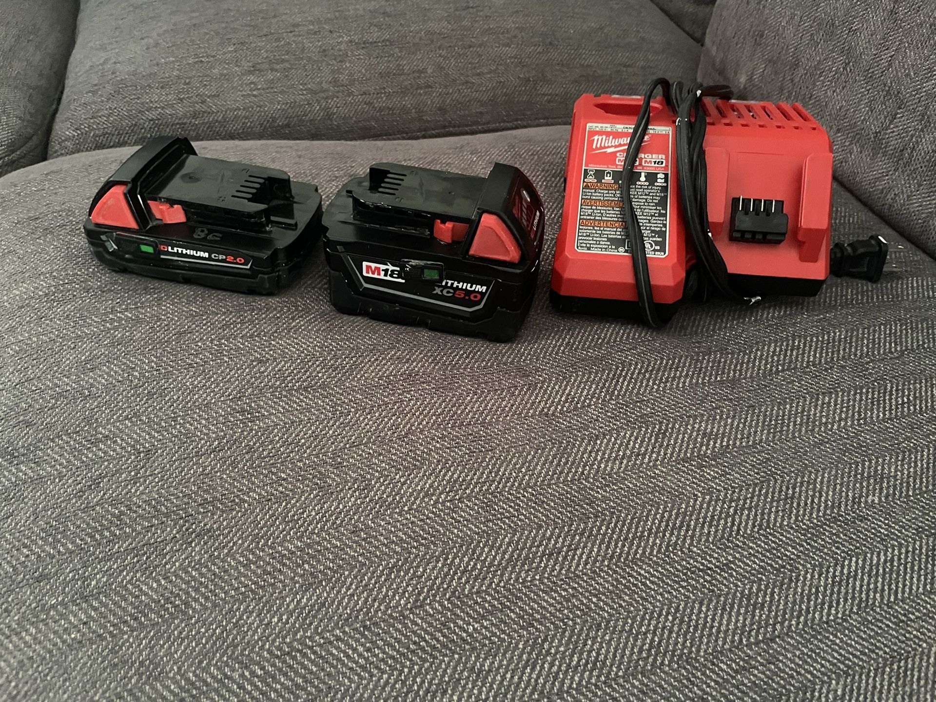 milwakee batteries and charger