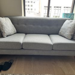 Grey 80 Inch 3-seater Couch