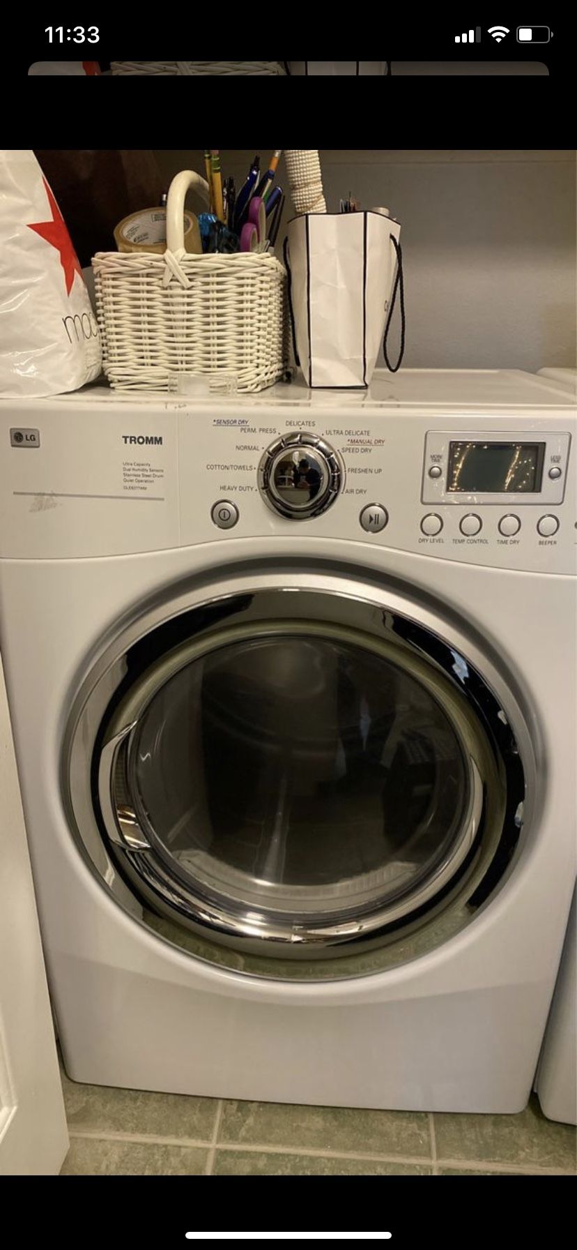 LG Tromm dryer