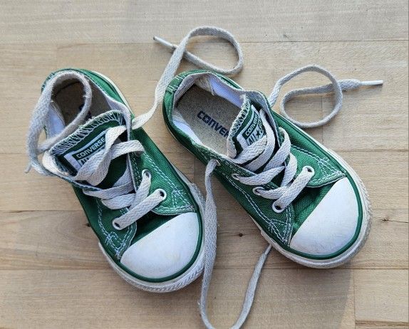 Size 7, Converse Kids, Kelly Green, Chuck Taylor All Star, US Size, Youth 7