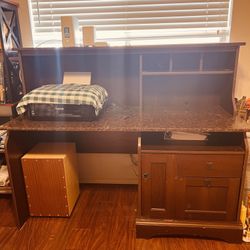 Study / Work Desk With Drawer And Bookshelf