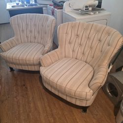 Pier 1 Imports Eliza Beige Stripe Armchairs