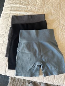 OQQ Seamless Ribbed Workout Shorts
