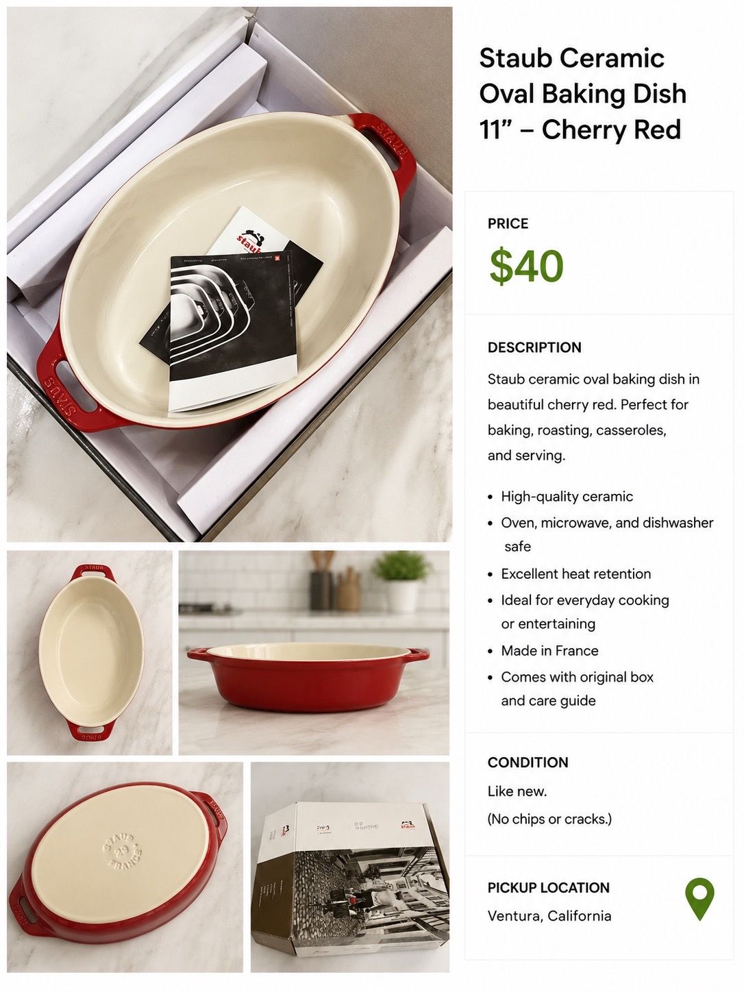 Ceramic French cookware