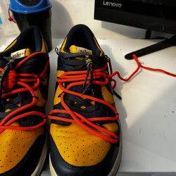 university gold dunks off-white