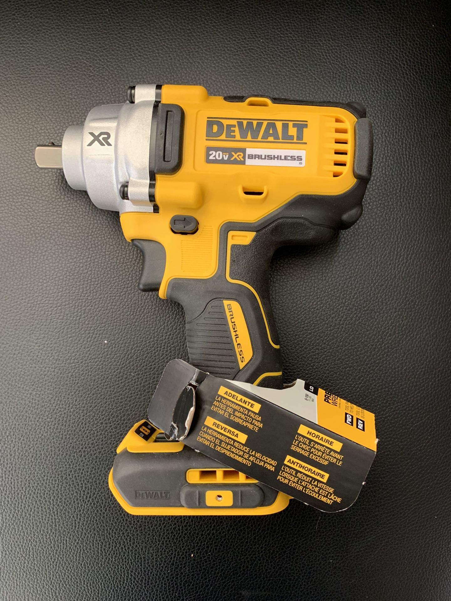 DEWALT 20-Volt MAX XR Cordless Brushless 1/2 in. Mid-Range Impact Wrench with Detent Pin Anvil (Tool-Only)