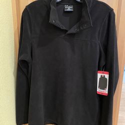 New With Tag 32 Degrees Heat Ladies Snap Arctic Fleece Pullover Black Size Medium 