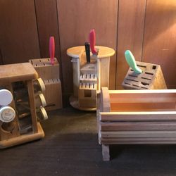 Wood Knives Holders 