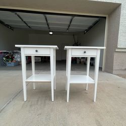 2 White Side Tables