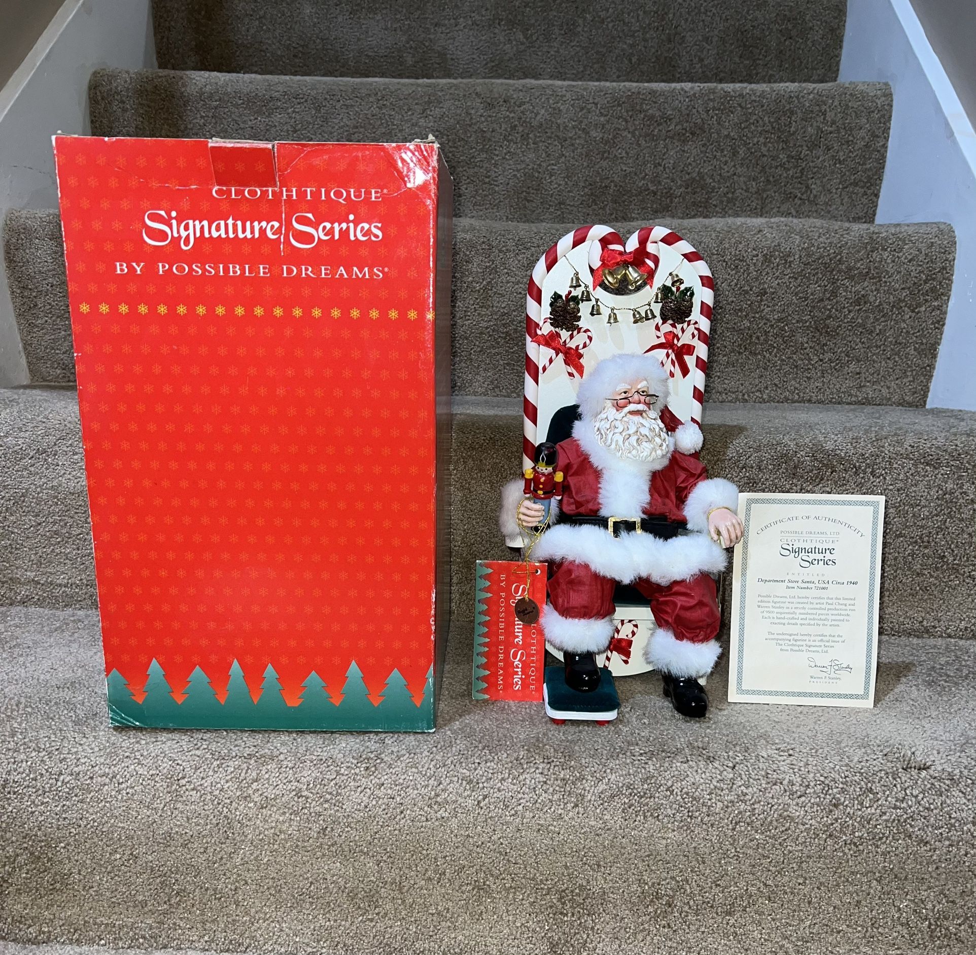 1995 Department Store Santa CLOTHTIQUE POSSIBLE DREAMS SIGNATURE SERIES 721001