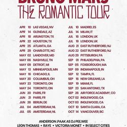 Bruno Mars Concert Tickets Apr 15th