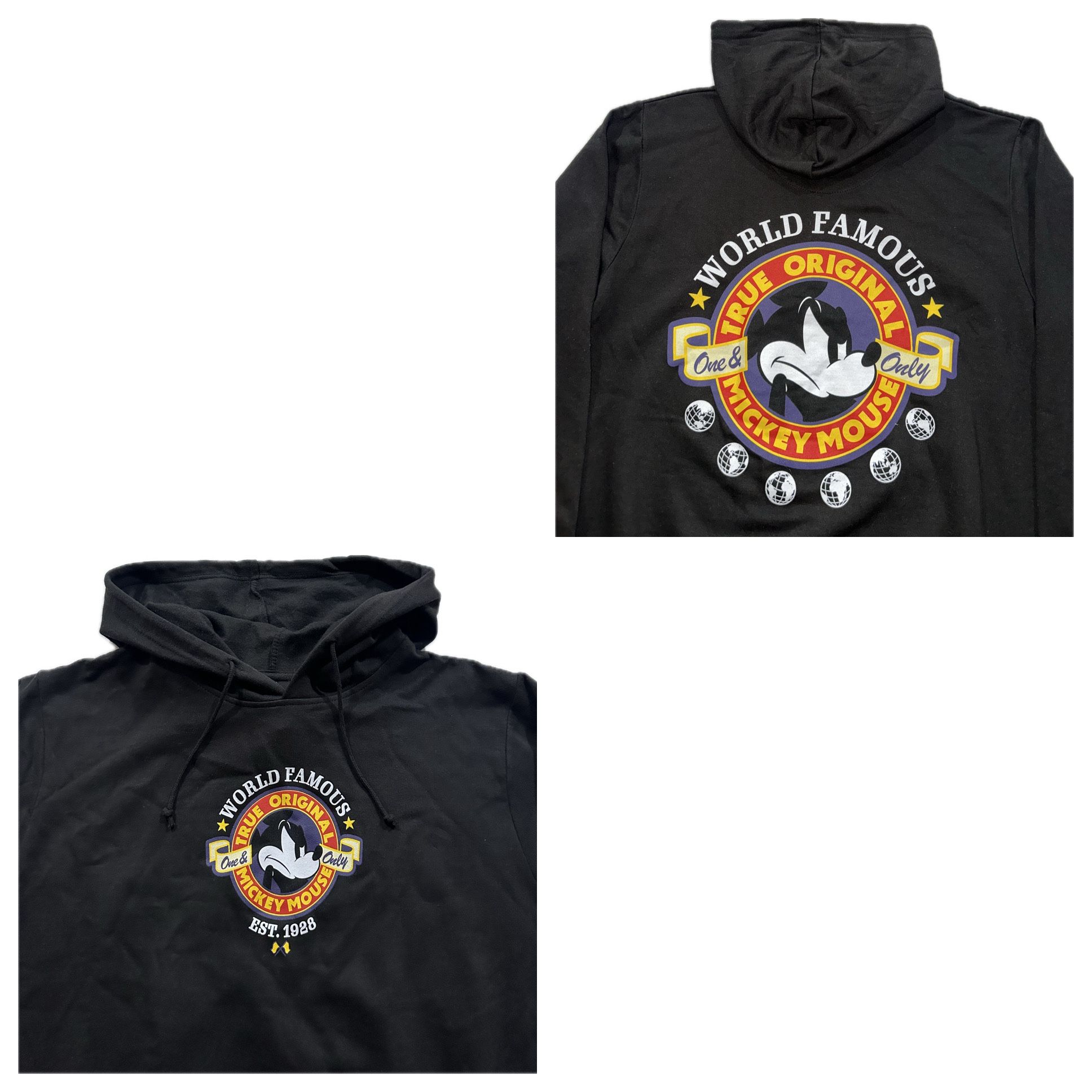 Mickey Mouse X NEFF Black Pullover Hoodie Sweatshirt Mens Medium New