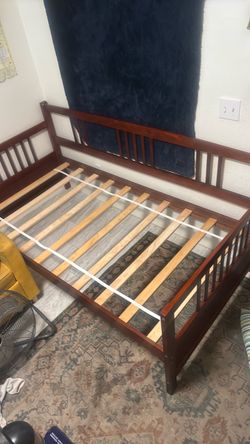 Twin Wood Bed Frame with Slats