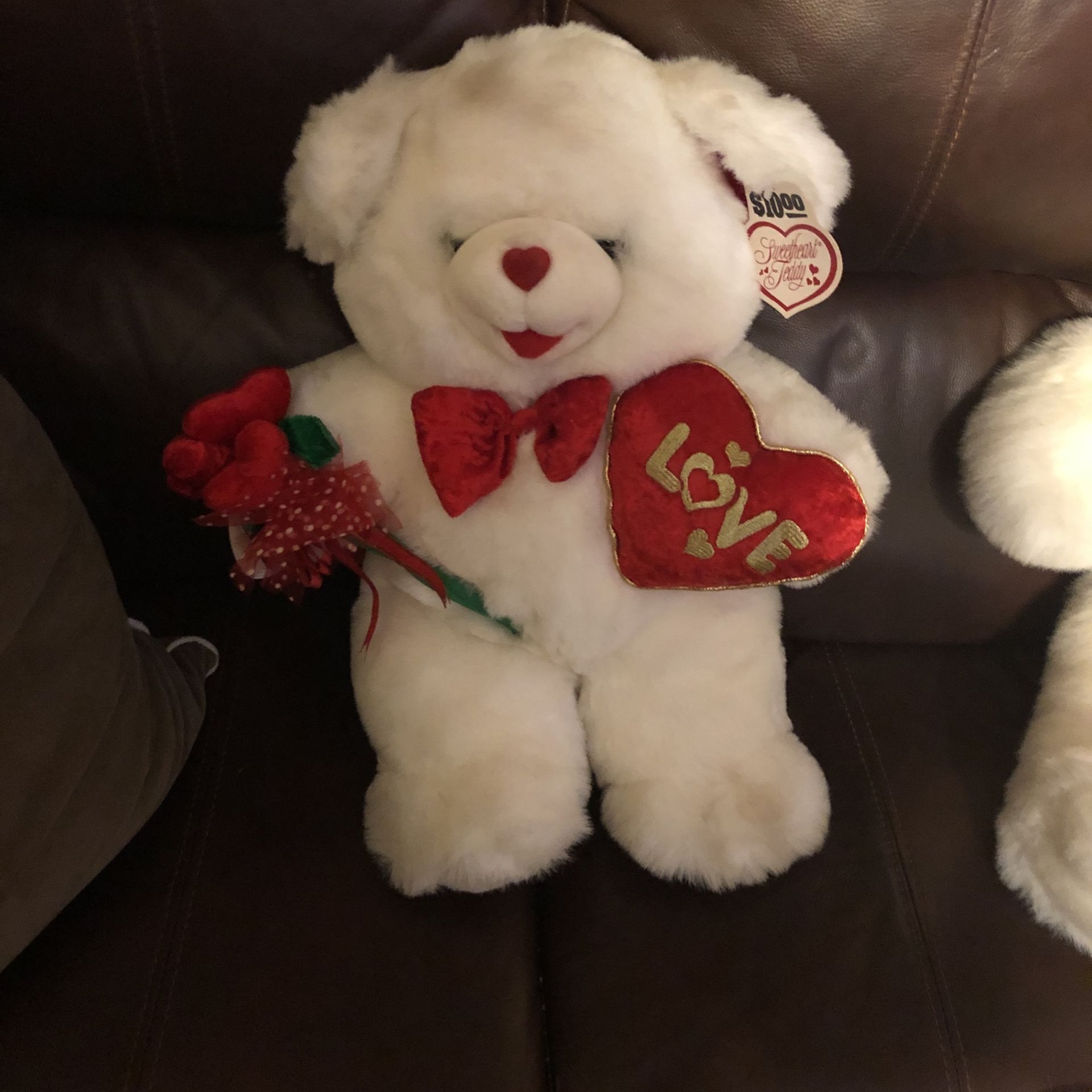 Sweetheart Bear Fluffy White