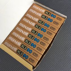 Lot of 9 Sealed Maxell XLII 90 Extra Fine Epitaxial Cassette Tapes