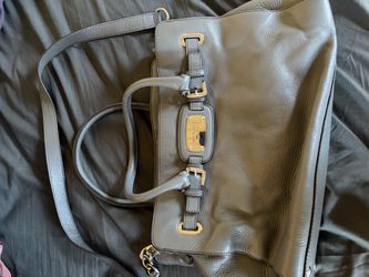 Michael Kors Gray/Taupe Leather Satchel