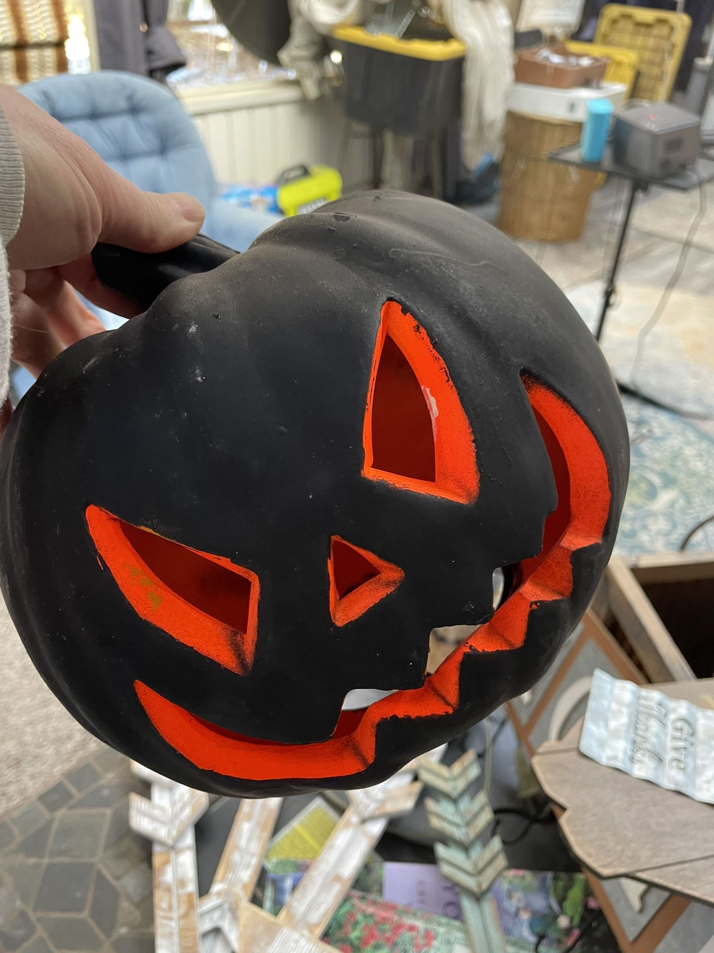 Unique Pumpkin Light Just Needs The Light For Inside It