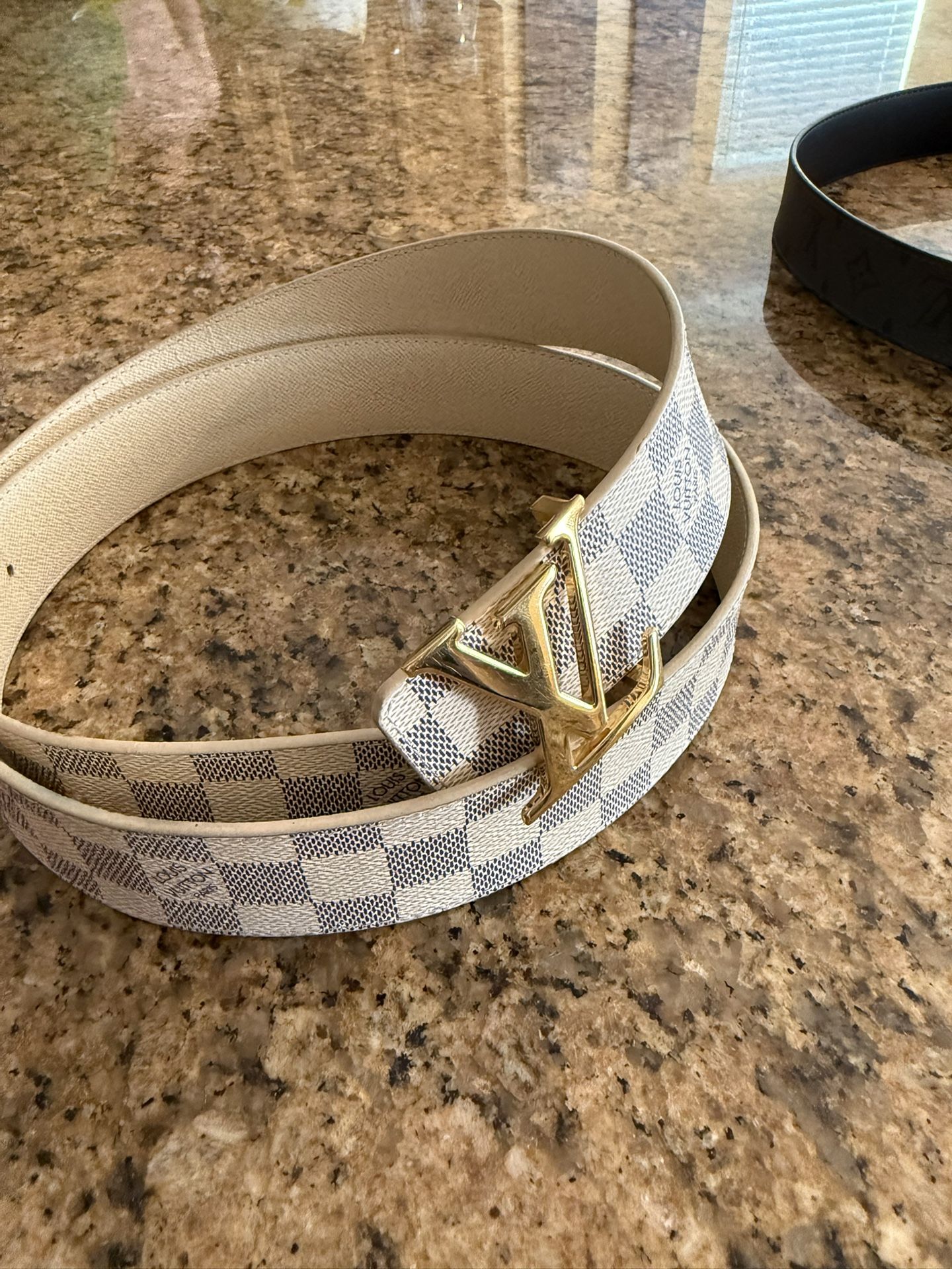 Louis Vuitton 40mm Reversible Belt 110cm Damier Azur Authentic