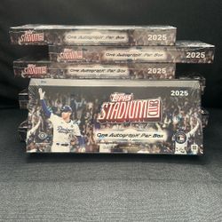 New 2025 Topps Stadium Club Hobby Box In Hand