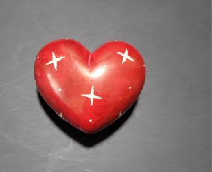 Hand-carved Stone Heart Decoration