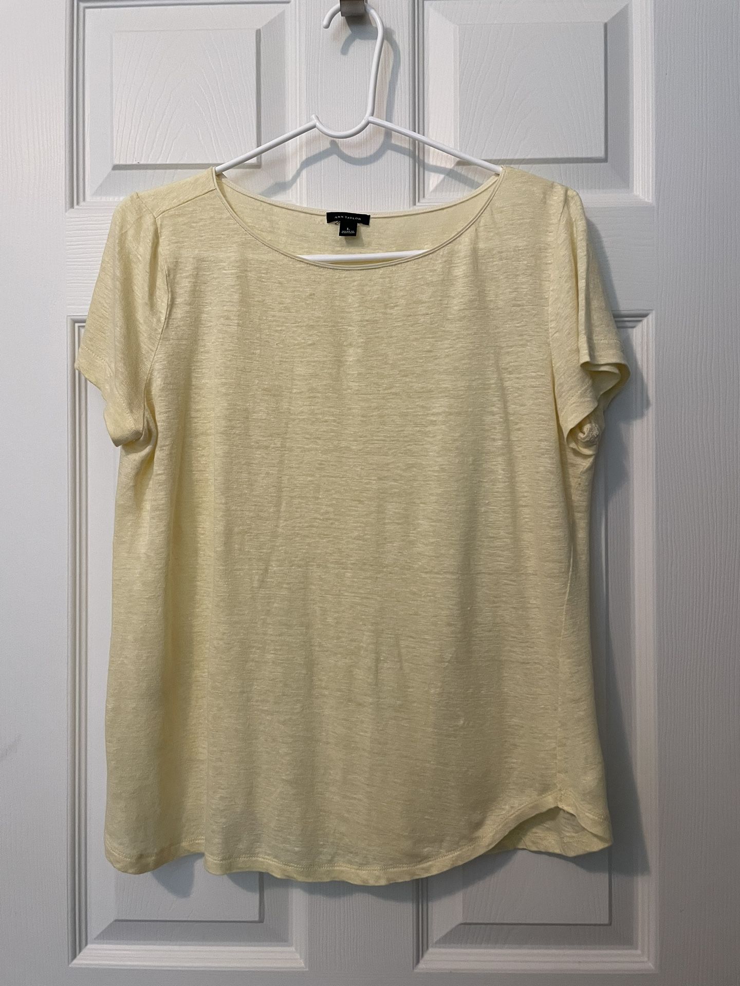 Ann Taylor 100% Linen T-Shirt Women’s Size Large