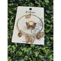 Butterfly Bracelet & Ring 