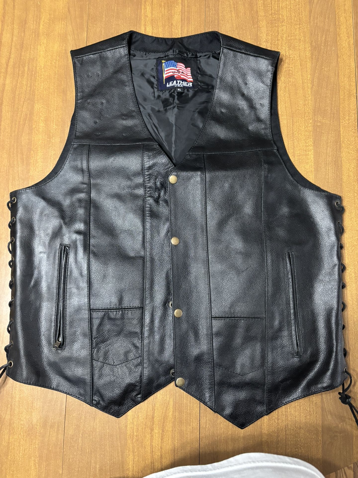 Leather vest