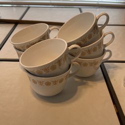 Vintage Corning Butterfly Gold Teacups