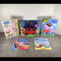 Peppa Pig Big Red Family Car, Books abd Coloring Books