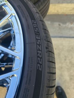 22" chrome wheels and tires
