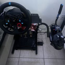 Logitech G29 With Shifter + Reverse Bought The E-brake And Stand For The Steering Wheel Set Up