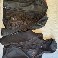 Harley Davidson Leather Jacket, Women’s XL