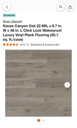Lifeproof Kacee Canyon Oak Luxury Vinyl Plank Flooring