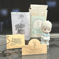 Enesco 1993 Precious Moments Ring Bearer Boy Wedding E-2933