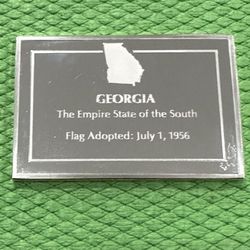 .925 Fine Silver Georgia State Flag 65.85g