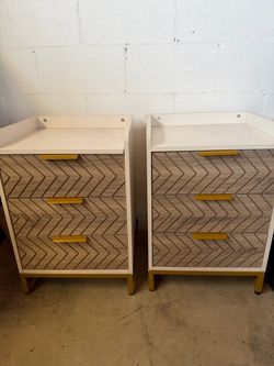 Matching 3-Drawer Nightstands – Set of 2