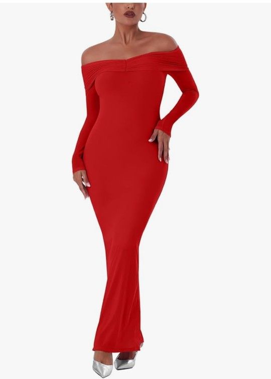 Long Sleeve Strapless Dress