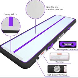 New Inflatable Air Gymnastics Mat Training mat 6.6ft*3.3ft*4in Thick Tumbling Mat with Air Pump