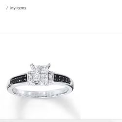 1/2 Carat Diamond White Gold Ring