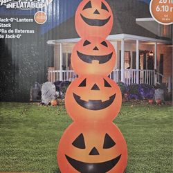 Humongous 20ft colossal pumpkin jack o lantern lighted halloween inflatable 